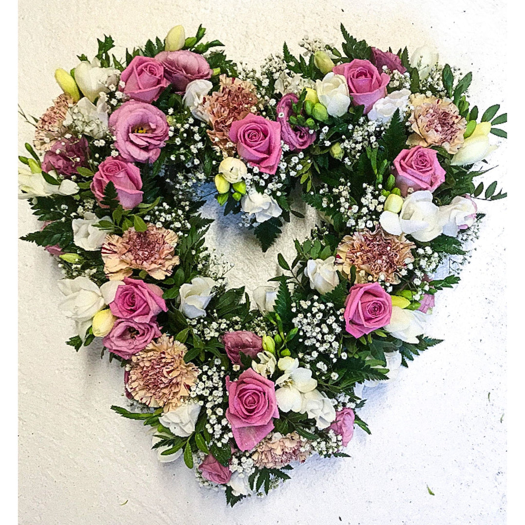 Heart Open Loose Funeral Wreath